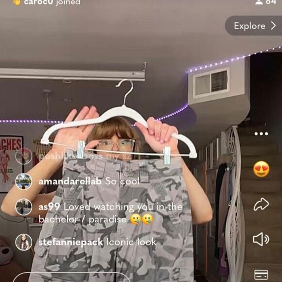 Abercrombie & Fitch TV DEMI BURNETTS Trousers Relaxed Fit Camo Pants Y2k Insta - Picture 8 of 16